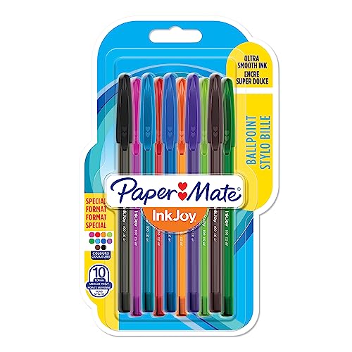PAPER MATE InkJoy Kugelschreiber | mittlere Schreibspitze (1,0mm) | gemischte Sonderfarben | 10 Stück von PAPER MATE