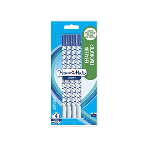 PAPER MATE Magic+ Tintenkiller | feine Schreibspitze | blaue Tinte | 4 Stück PAPER MATE Magic+ Tintenkiller | feine Schreibspitze | blaue Tinte | 4 Stück von PAPER MATE