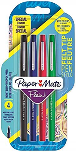 Paper Mate Flair Filzstifte, bunt 4 Stück von PAPER MATE
