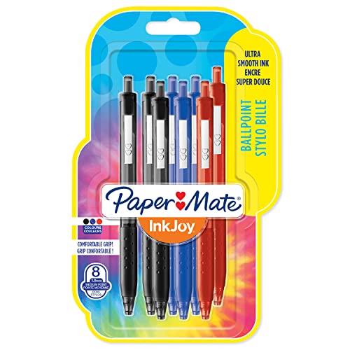 Paper Mate InkJoy 300RT Druckkugelschreiber | mittlere Spitze (1,0mm) | Blau | 12 Stück von PAPER MATE