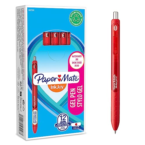 Paper Mate InkJoy Gelstifte | mittlere Spitze (0,7mm) | rot | 12 Stück von PAPER MATE