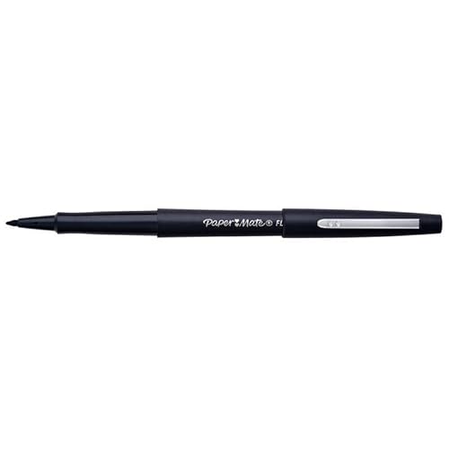 Paper:Mate 3 Filzstifte, Original, Nylon, mittlere Spitze, Schwarz von PAPER MATE