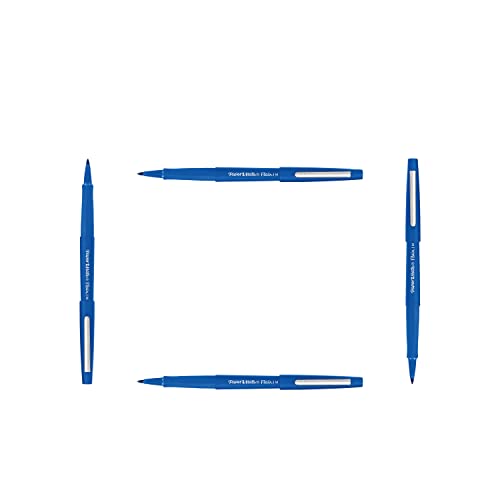 PaperMate Flair Original Faserschreiber, Strichstärke 1,0 mm, Tintenfarbe: Blau, 4 Stück von PAPER MATE