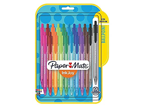 Papermate InkJoy 100 RT Retractable Ballpoint Pen, 1mm, Assorted, 20/Pack 1951396 by Paper Mate von PAPER MATE