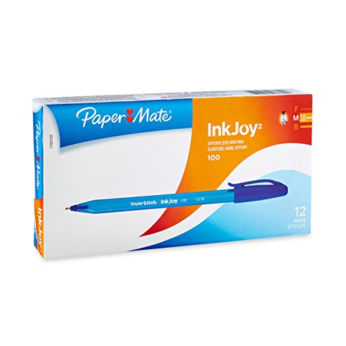 Papermate InkJoy 100 Stick Pen, 1,0 mm, Blue Ink, Dozen von PAPER MATE