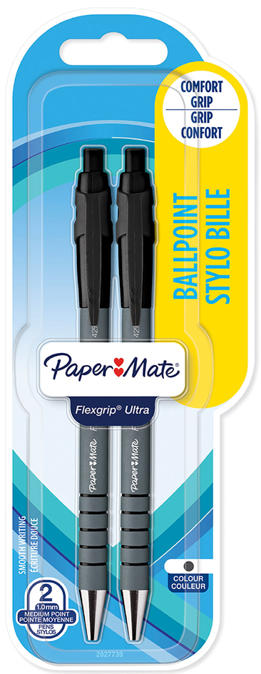Paper:Mate Druckkugelschreiber FlexGrip Ultra, 2er Blister von PAPER:MATE