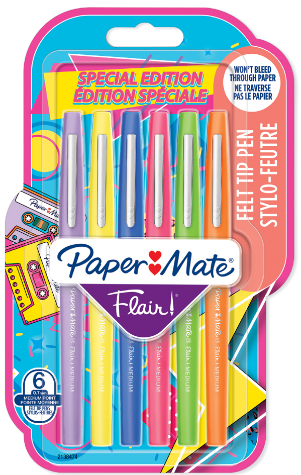 Paper:Mate Faserschreiber Flair RETRO, 6er Etui von PAPER:MATE