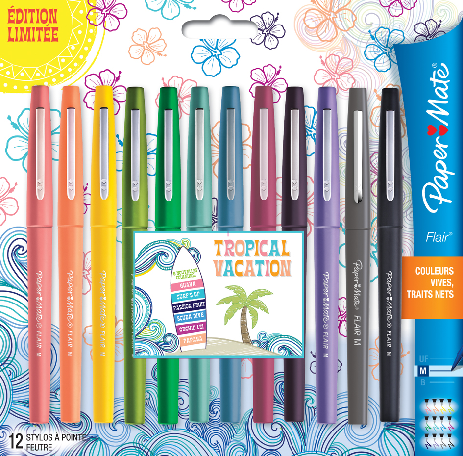 Paper:Mate Faserschreiber Flair TROPICAL VACATION, 12er Etui von PAPER:MATE