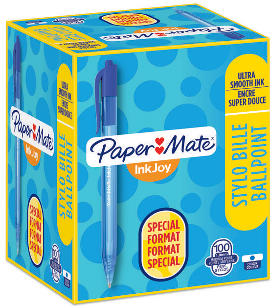 Paper:Mate Kugelschreiber InkJoy 100 RT, Value Pack, blau von PAPER:MATE