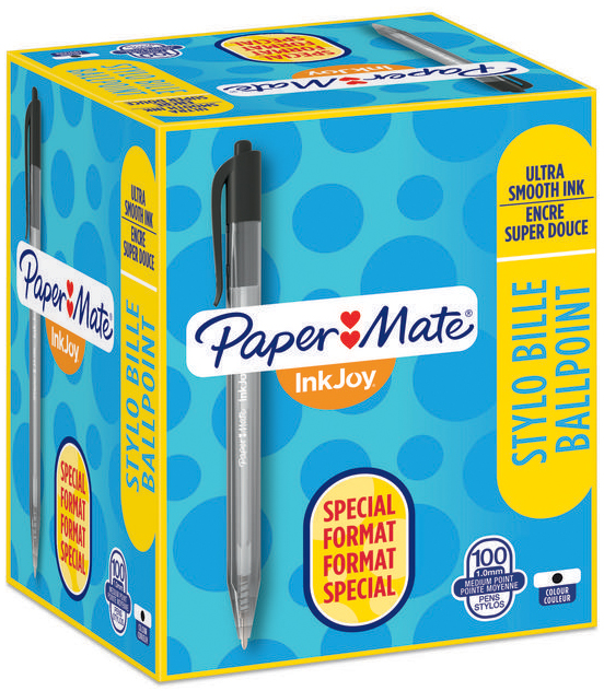 Paper:Mate Kugelschreiber InkJoy 100 RT, Value Pack, schwarz von PAPER:MATE