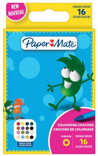 Paper:Mate Wachsmalstifte Kids Colouring, 16er Blister von PAPER:MATE