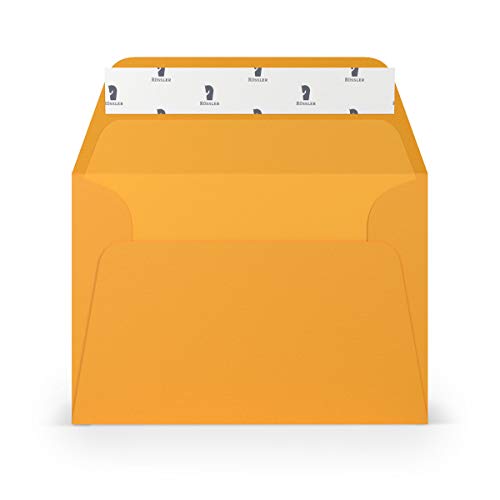 PAPERADO 200 Briefumschläge DIN C6 Haftklebung mit Seidenfutter Ocker gerippt Orange - 100 g/m² Kuvert ohne Fenster 11,4 x 16,2 cm - Umschläge mit breiter Verschlussklappe PAPERADO 200 Briefumschläge DIN C6 Haftklebung mit Seidenfutter Ocker gerippt Orange - 100 g/m² Kuvert ohne Fenster 11,4 x 16,2 cm - Umschläge mit breiter Verschlussklappe von PAPERADO