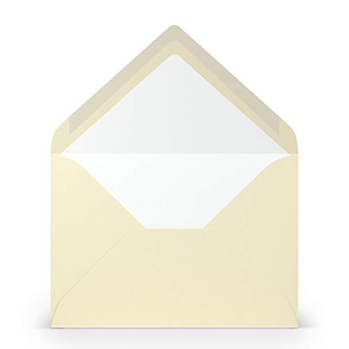 PAPERADO 25 Briefumschläge DIN B6 Chamois gerippt Creme Beige - 100 g/m² Kuvert Ohne Fenster 17,8 x 12,5 cm - Umschläge mit Nassklebung spitze Klappe PAPERADO 25 Briefumschläge DIN B6 Chamois gerippt Creme Beige - 100 g/m² Kuvert Ohne Fenster 17,8 x 12,5 cm - Umschläge mit Nassklebung spitze Klappe von PAPERADO