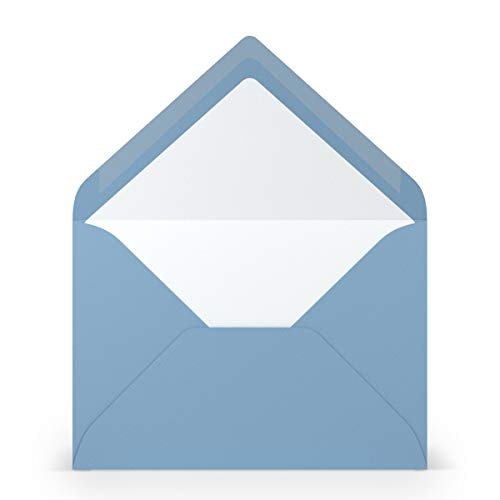 PAPERADO 25 Briefumschläge DIN B6 Dunkelblau gerippt Hell-Blau - 100 g/m² Kuvert Ohne Fenster 17,8 x 12,5 cm - Umschläge mit Nassklebung spitze Klappe PAPERADO 25 Briefumschläge DIN B6 Dunkelblau gerippt Hell-Blau - 100 g/m² Kuvert Ohne Fenster 17,8 x 12,5 cm - Umschläge mit Nassklebung spitze Klappe von PAPERADO