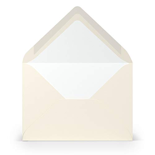 PAPERADO 25 Briefumschläge Ivory gerippt Creme - 100 g/m² Kuvert Ohne Fenster 11,4 x 16,2 cm - Umschläge mit Nassklebung spitze Klappe PAPERADO 25 Briefumschläge Ivory gerippt Creme - 100 g/m² Kuvert Ohne Fenster 11,4 x 16,2 cm - Umschläge mit Nassklebung spitze Klappe von PAPERADO