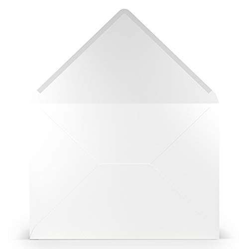 PAPERADO 25 Briefumschläge ohne Fenster DIN C4 Weiß gerippt - 160 g/m² Kuvert 22,5 x 31,5 cm - Umschläge mit Nassklebung Verschlussklappe spitz von PAPERADO