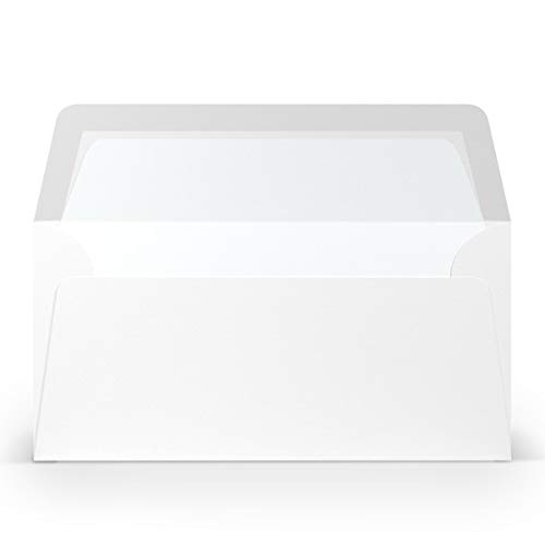 PAPERADO 300 Briefumschläge DIN lang/DL - Weiß gerippt - 100 g/m² Kuvert ohne Fenster 22 x 11 cm - Umschläge mit Nassklebung gerader Klappe von PAPERADO