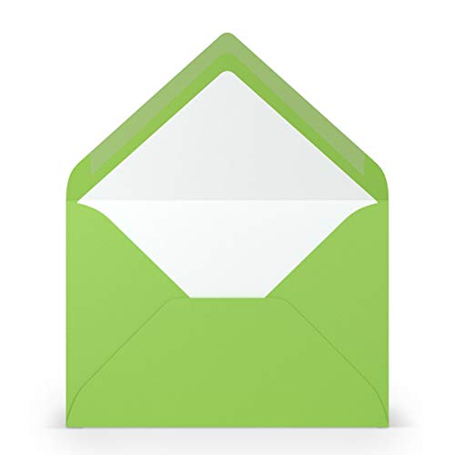 PAPERADO 50 Briefumschläge DIN B6 Apple gerippt Apfel-Grün - 100 g/m² Kuvert Ohne Fenster 17,8 x 12,5 cm - Umschläge mit Nassklebung spitze Klappe PAPERADO 50 Briefumschläge DIN B6 Apple gerippt Apfel-Grün - 100 g/m² Kuvert Ohne Fenster 17,8 x 12,5 cm - Umschläge mit Nassklebung spitze Klappe von PAPERADO