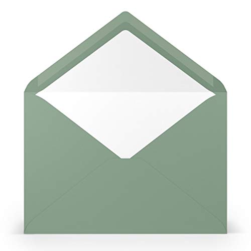 PAPERADO 50 Briefumschläge DIN C5 Eucalyptus gerippt - 100 g/m² Kuvert Ohne Fenster 15,7 x 22,5 cm - Umschläge mit Nassklebung spitzer Klappe PAPERADO 50 Briefumschläge DIN C5 Eucalyptus gerippt - 100 g/m² Kuvert Ohne Fenster 15,7 x 22,5 cm - Umschläge mit Nassklebung spitzer Klappe von PAPERADO