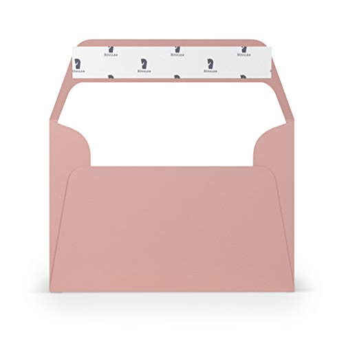 PAPERADO 50 Briefumschläge DIN C6 Haftklebung mit Seidenfutter Rose gerippt Alt-Rosa - 100 g/m² Kuvert ohne Fenster 11,4 x 16,2 cm - Umschläge mit breiter Verschlussklappe PAPERADO 50 Briefumschläge DIN C6 Haftklebung mit Seidenfutter Rose gerippt Alt-Rosa - 100 g/m² Kuvert ohne Fenster 11,4 x 16,2 cm - Umschläge mit breiter Verschlussklappe von PAPERADO