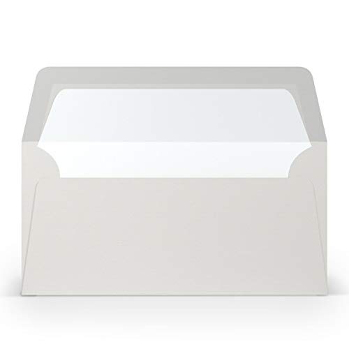 PAPERADO 50 Briefumschläge DIN lang/DL - Eisgrau gerippt Hell-Grau - 100 g/m² Kuvert ohne Fenster 22 x 11 cm - Umschläge mit Nassklebung gerader Klappe PAPERADO 50 Briefumschläge DIN lang/DL - Eisgrau gerippt Hell-Grau - 100 g/m² Kuvert ohne Fenster 22 x 11 cm - Umschläge mit Nassklebung gerader Klappe von PAPERADO