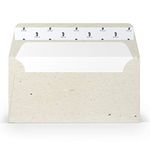 PAPERADO 50 Briefumschläge DIN lang/DL Haftklebung mit Seidenfutter - Terra Vanilla Creme Beige - 100 g/m² Kuvert ohne Fenster 22 x 11 cm - Umschläge mit Haftklebung breite Klappe PAPERADO 50 Briefumschläge DIN lang/DL Haftklebung mit Seidenfutter - Terra Vanilla Creme Beige - 100 g/m² Kuvert ohne Fenster 22 x 11 cm - Umschläge mit Haftklebung breite Klappe von PAPERADO