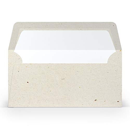 PAPERADO 50 Briefumschläge DIN lang/DL - Terra Vanilla Creme Beige - 100 g/m² Kuvert ohne Fenster 22 x 11 cm - Umschläge mit Nassklebung gerader Klappe PAPERADO 50 Briefumschläge DIN lang/DL - Terra Vanilla Creme Beige - 100 g/m² Kuvert ohne Fenster 22 x 11 cm - Umschläge mit Nassklebung gerader Klappe von PAPERADO