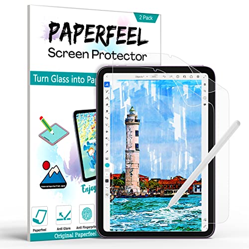 PAPERFEEL [2 Stück] Schutzfolie für iPad Mini 6 2021, Matte Papier Displayschutzfolie zum Zeichnen, Schreiben und Notizen machen - Blendfreiem, Anti Fingerabdruck von PAPERFEEL
