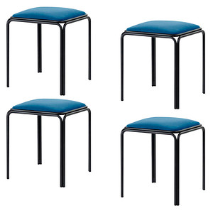 4 PAPERFLOW Hocker BISTRO TBBISX4V.06 blau von PAPERFLOW