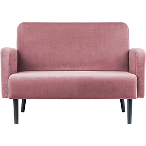 PAPERFLOW 2-Sitzer Sofa LISBOA rosa schwarz Stoff von PAPERFLOW