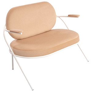 meet powered by PAPERFLOW 2-Sitzer Sofa SATURNE elfenbein weiß Stoff von meet powered by PAPERFLOW