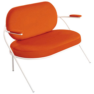 meet powered by PAPERFLOW 2-Sitzer Sofa SATURNE rost weiß Stoff von meet powered by PAPERFLOW