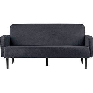 PAPERFLOW 3-Sitzer Sofa LISBOA anthrazit schwarz Stoff von PAPERFLOW