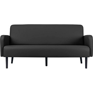 PAPERFLOW 3-Sitzer Sofa LISBOA schwarz Kunstleder von PAPERFLOW