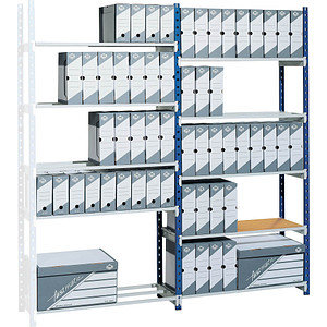 PAPERFLOW Anbau-Schwerlastregal RangEco 526S blau 125,0 x 60,0 x 200,0 cm von PAPERFLOW