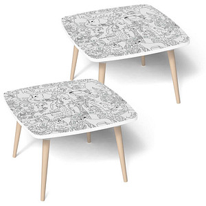 PAPERFLOW Kids Dschungel Maltisch weiß 60,0 x 60,0 x 40,0 cm PAPERFLOW Kids Dschungel Maltisch weiß 60,0 x 60,0 x 40,0 cm von PAPERFLOW
