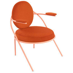 meet powered by PAPERFLOW Sessel SATURNE rost rosa Kunstleder von meet powered by PAPERFLOW