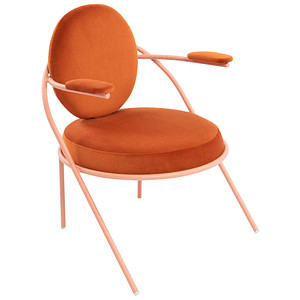meet powered by PAPERFLOW Sessel SATURNE rost rosa Stoff von meet powered by PAPERFLOW