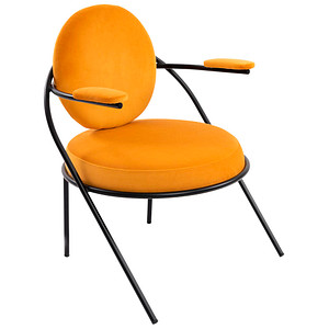 meet powered by PAPERFLOW Sessel SATURNE safran schwarz Stoff von meet powered by PAPERFLOW