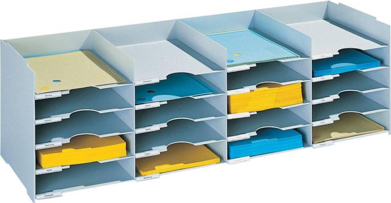 PAPERFLOW Sortierstation DIN A4+ 20-Fach lichtgrau von PAPERFLOW