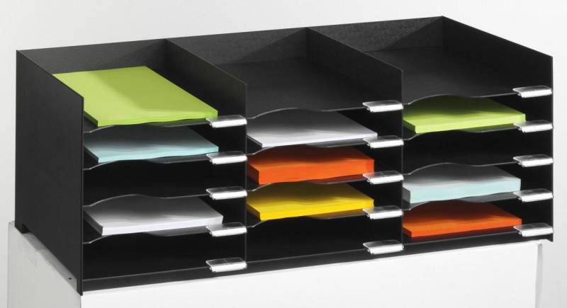 PAPERFLOW Sortierstation DIN A4 15-Fach schwarz von PAPERFLOW
