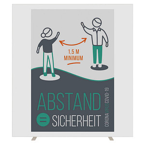 PAPERFLOW Trennwand easyScreen, Abstand-Sicherheit weiß 160,0 x 174,0 cm von PAPERFLOW