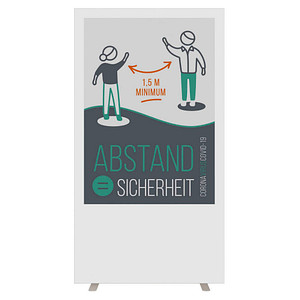 PAPERFLOW Trennwand easyScreen, Abstand-Sicherheit weiß 94,0 x 174,0 cm von PAPERFLOW