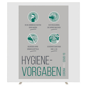 PAPERFLOW Trennwand easyScreen, Hygiene-Vorgaben weiß 160,0 x 174,0 cm von PAPERFLOW