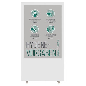 PAPERFLOW Trennwand easyScreen, Hygiene-Vorgaben weiß 94,0 x 174,0 cm von PAPERFLOW