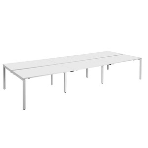 PAPERFLOW easyDesk Doppelschreibtisch weiß rechteckig, 4-Fuß-Gestell weiß 480,0 x 166,0 cm PAPERFLOW easyDesk Doppelschreibtisch weiß rechteckig, 4-Fuß-Gestell weiß 480,0 x 166,0 cm von PAPERFLOW