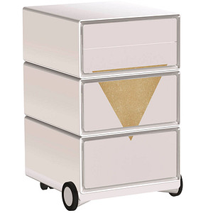 PAPERFLOW easyBox Classic Chic Rollcontainer weiß, bunt 4 Auszüge 39,0 x 43,6 x 64,2 cm von PAPERFLOW
