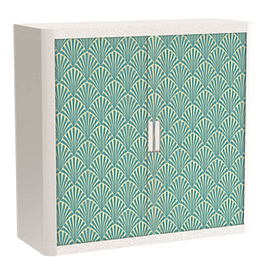 PAPERFLOW easyOffice Tropical Rollladenschrank 60740 2 Fachböden 110,0 x 41,5 x 104,0 cm von PAPERFLOW