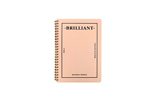 PAPERIAN Brilliant Weekly Scheduler Wochenplaner mit Drahtkammbindung, undatiert, englische Sprache Rosa - Shell Pink PAPERIAN Brilliant Weekly Scheduler Wochenplaner mit Drahtkammbindung, undatiert, englische Sprache Rosa - Shell Pink von PAPERIAN
