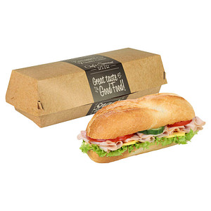 50 PAPSTAR Burger-Boxen Good Food 21,0 x 6,2 cm von PAPSTAR